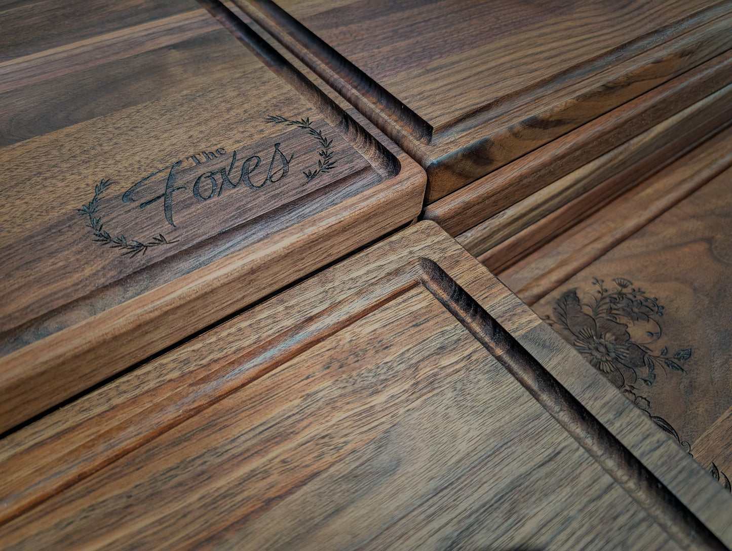Heirloom Walnut Cutting Board — Personalized, 11" x 17"